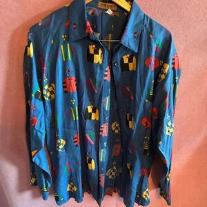 Ruff Hewn jockey design button down shirt